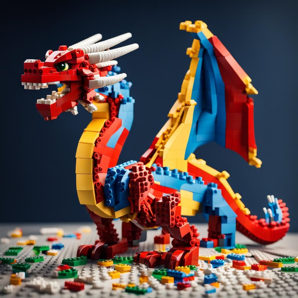 A lego dragon