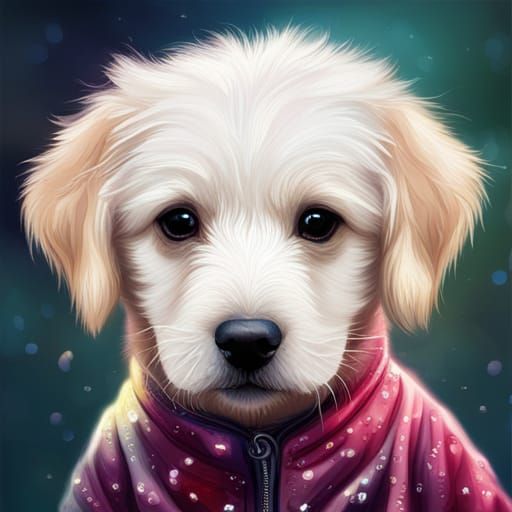 Fluffy puppy warm jacket