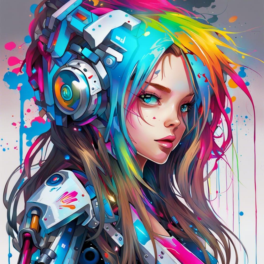 Rainbow Android - Ai Generated Artwork - Nightcafe Creator