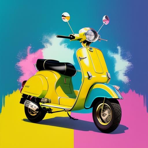 Classic Lambretta Andy Warhol beautiful vivid and dynamic hi...
