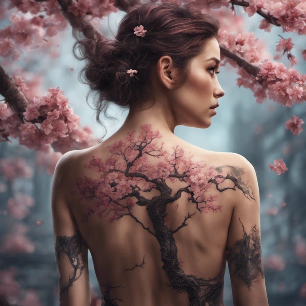 Cherry blossom tattoo  by @Emma