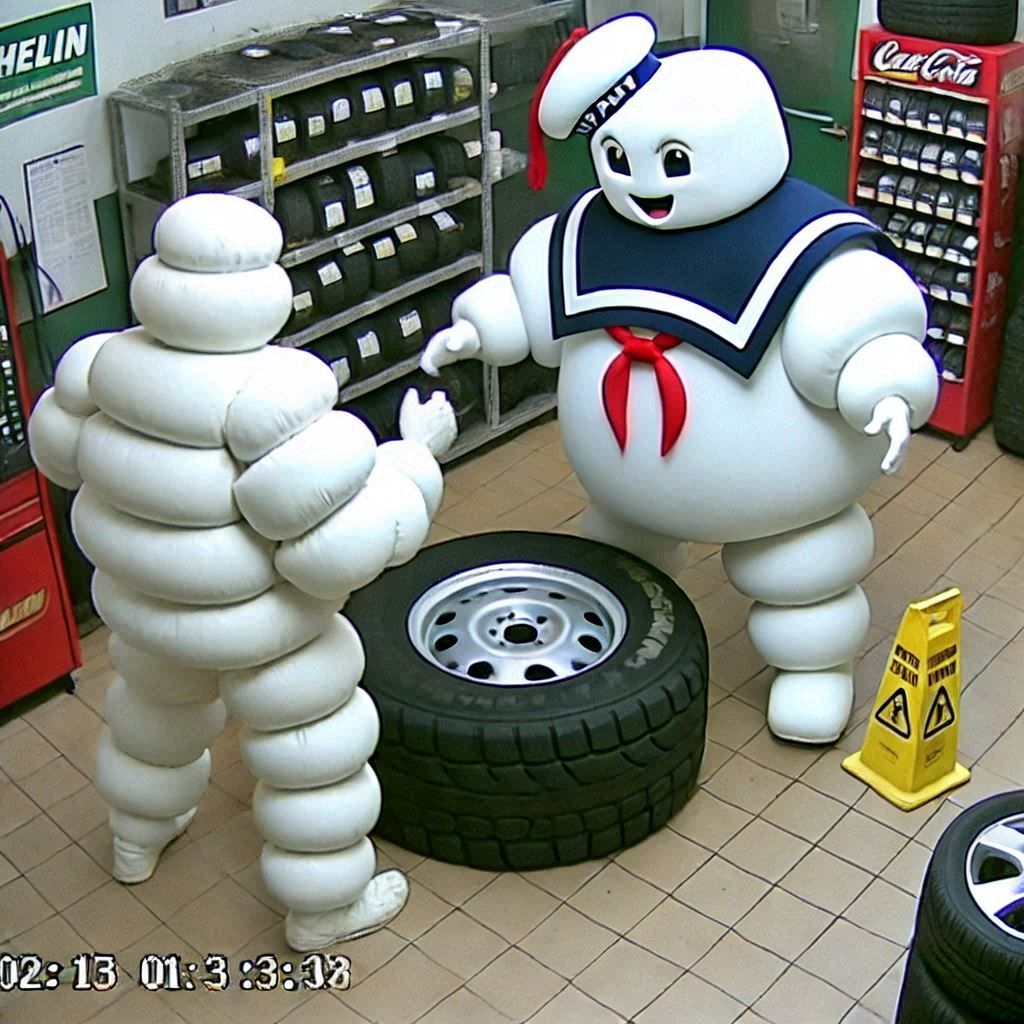Stay Puft Marshmallow Man vs the Michelin Man