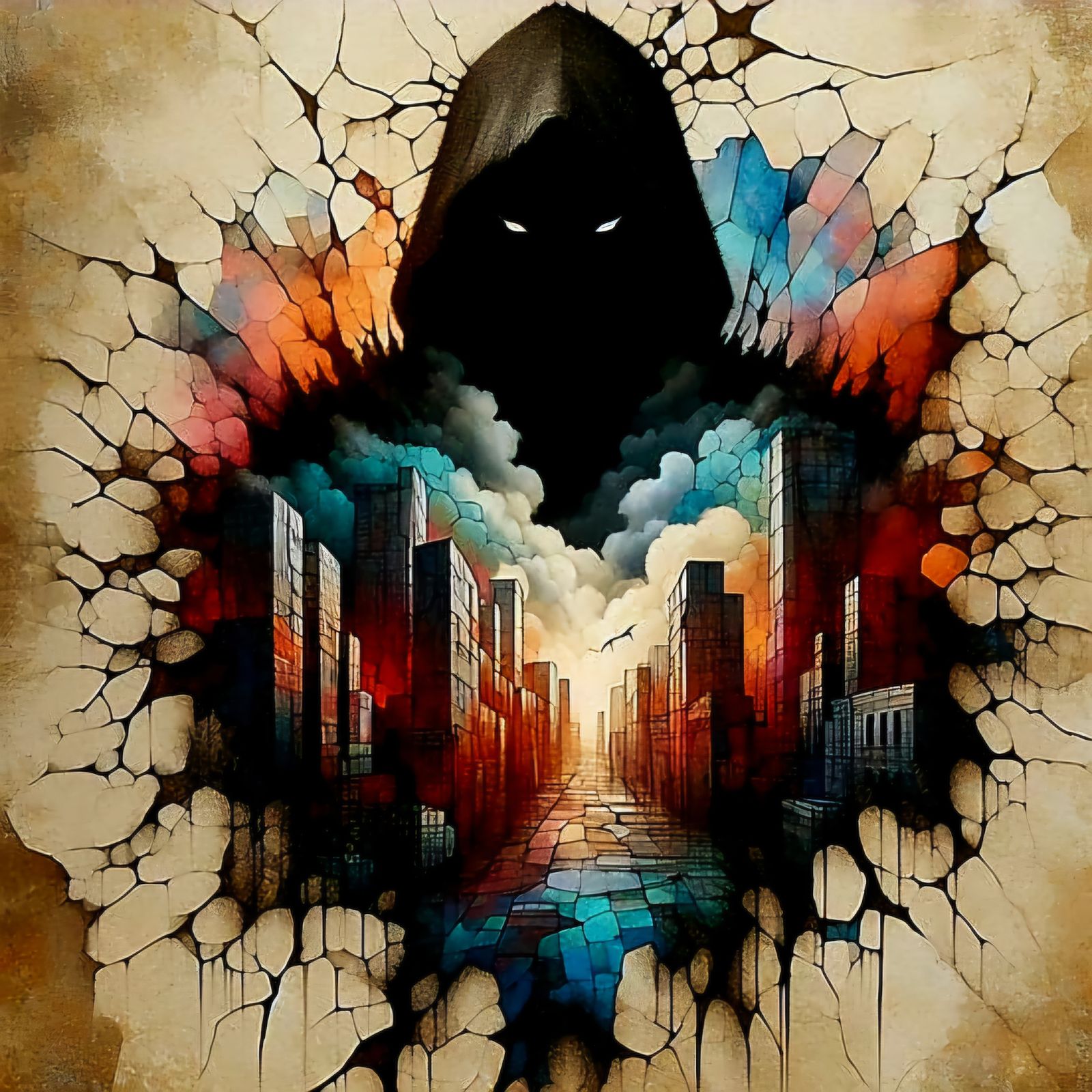 Stained glass shadow