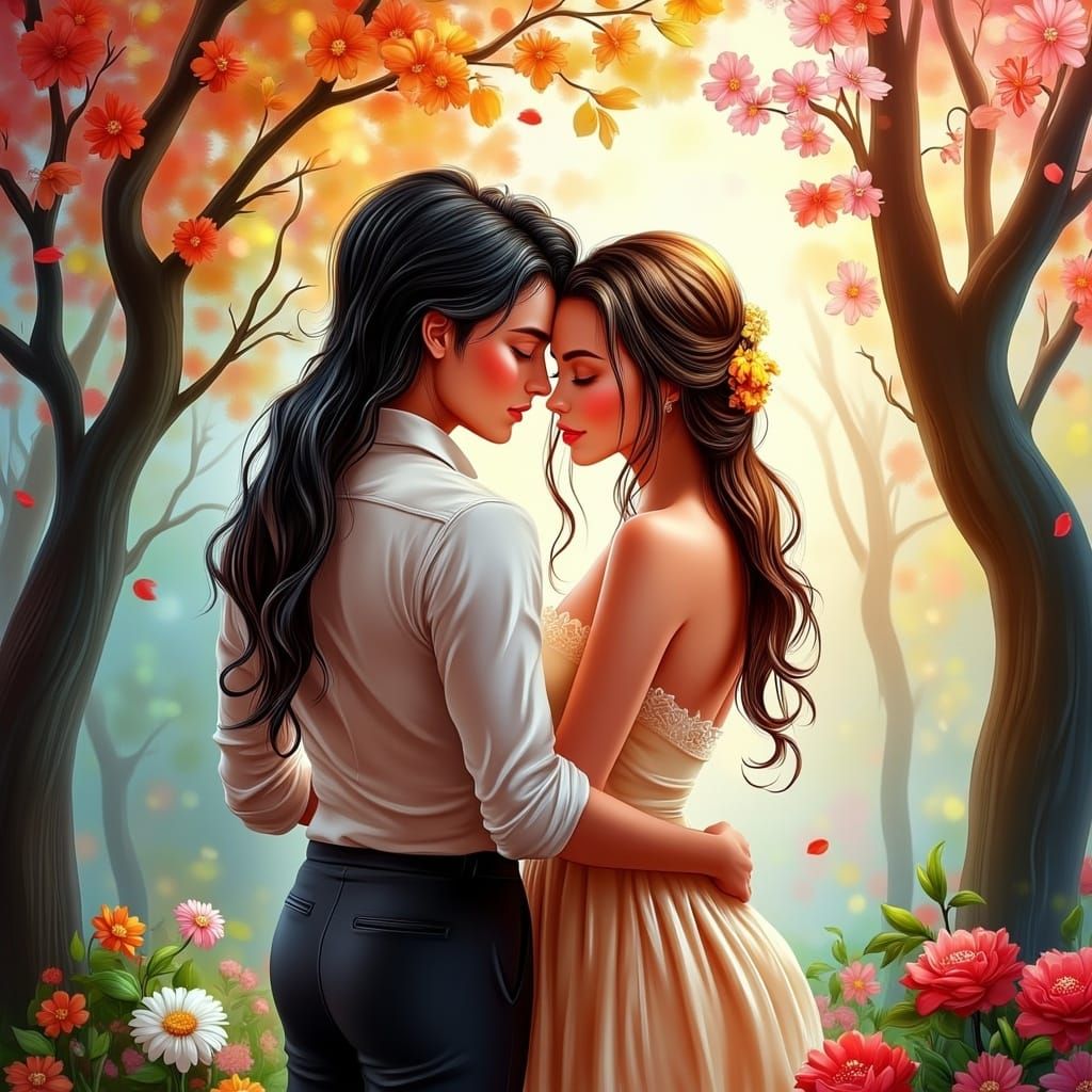 <lora:Dreamy Glow:1.0> love