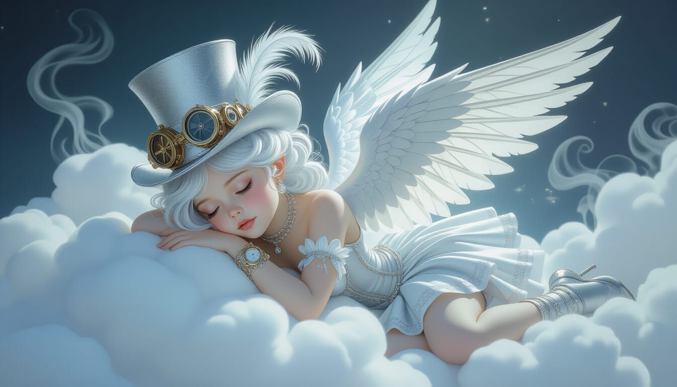 A small cherub steam punk angel - 1 Like  by @CHM