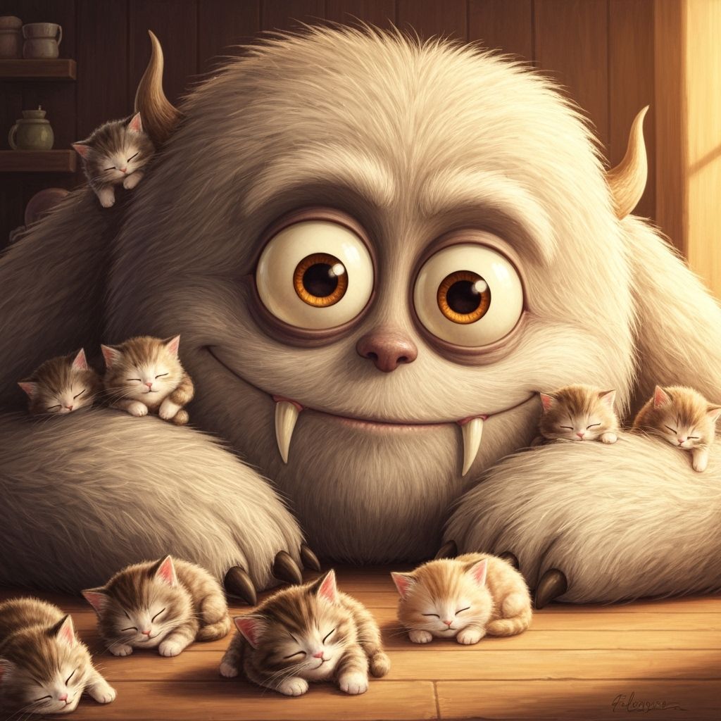 Warm and fluffy friend  by @trainwreque