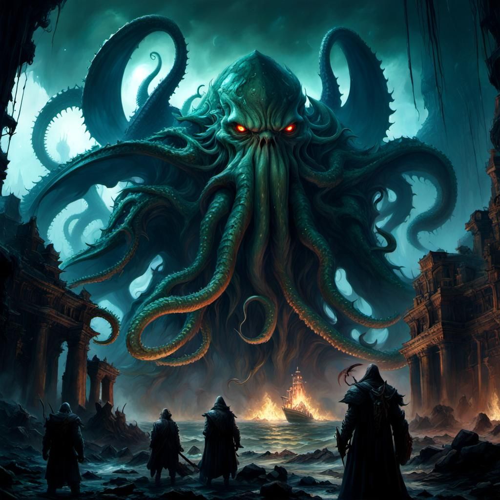 Cthulhu Awakens - AI Generated Artwork - NightCafe Creator