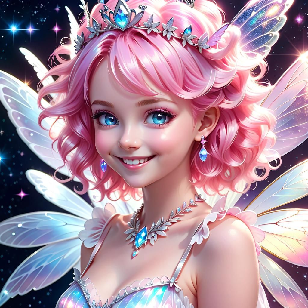 Cute Pastel Pink Fairy - AI Generated Artwork - NightCafe Creator