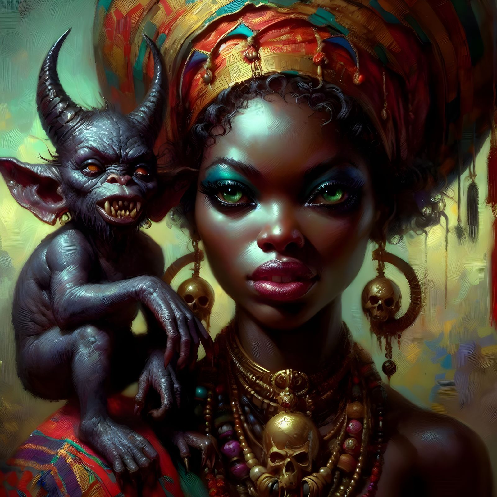 Evil Witch And Imp Familiar #3