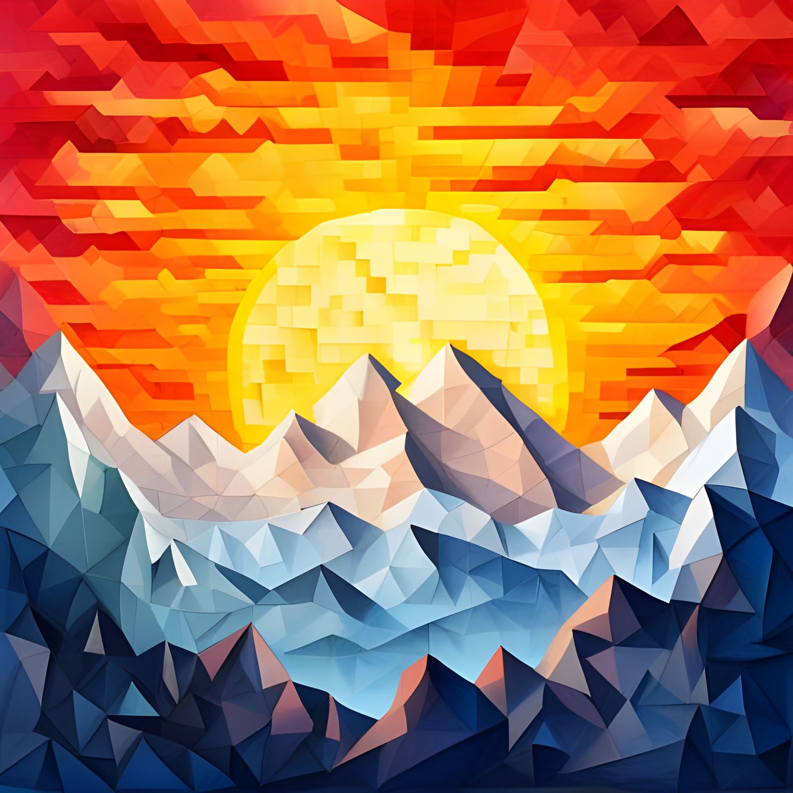 Glass MountainScape 1 AI Generated Artwork NightCafe Creator