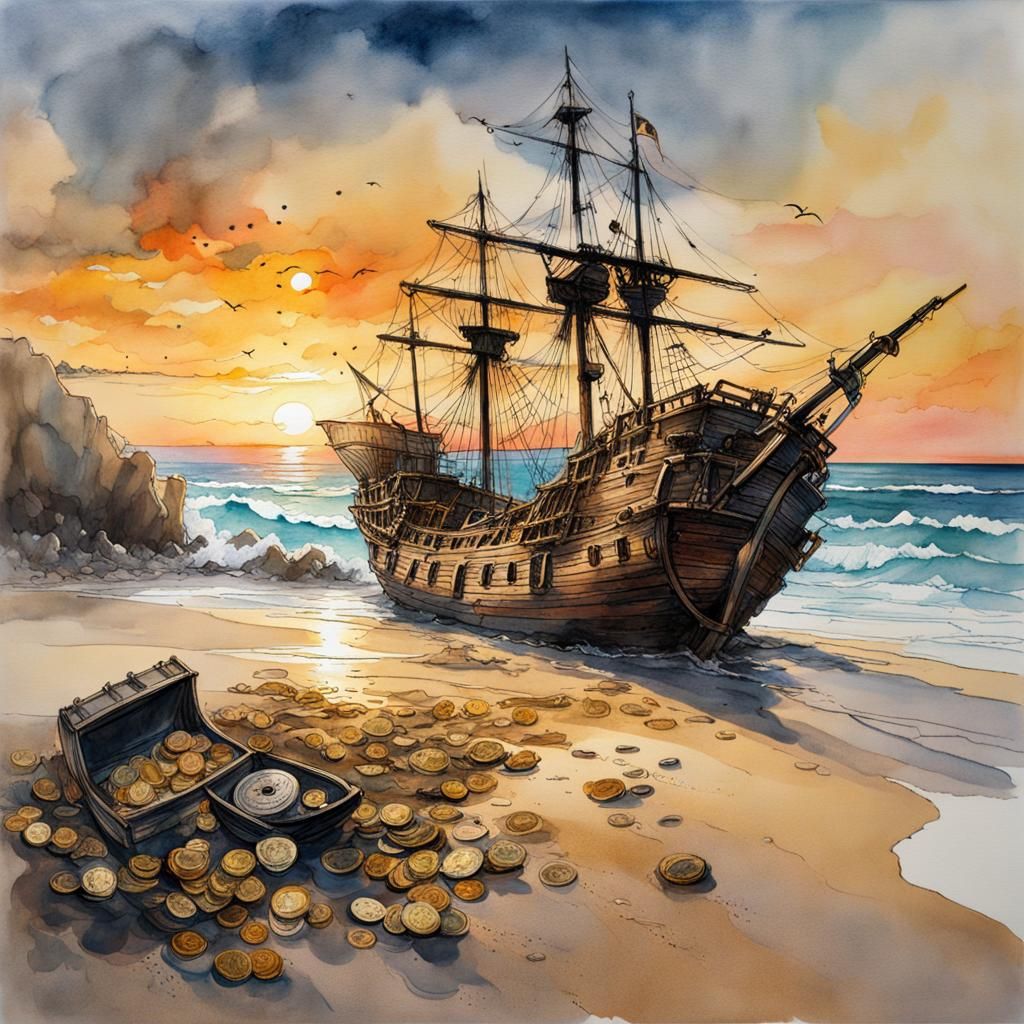 Treasure Washed Ashore  by @Topher