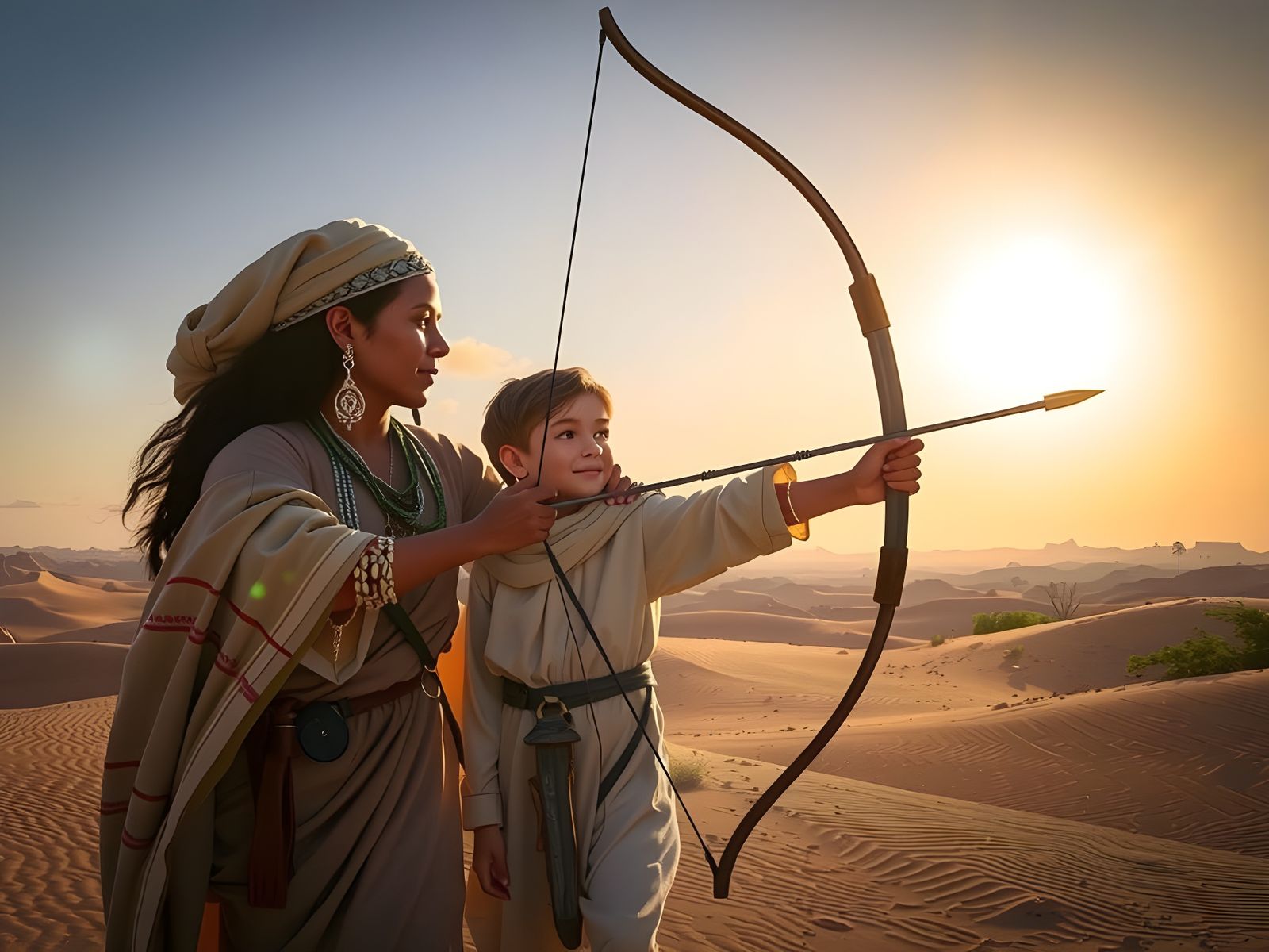 God was with Hagar and Ishmael as he grew up to become an archer  by @Gary Murakami