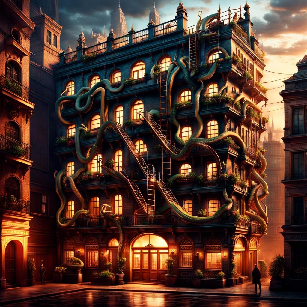 A real-life game of Snakes and Ladders  by @Pink Machismo