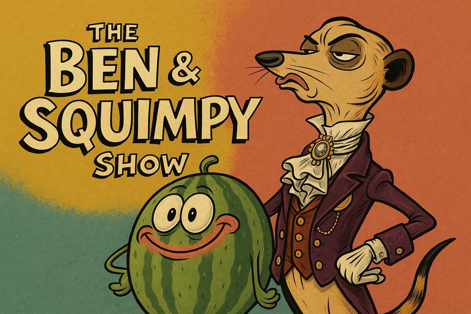 meerkat and watermelon