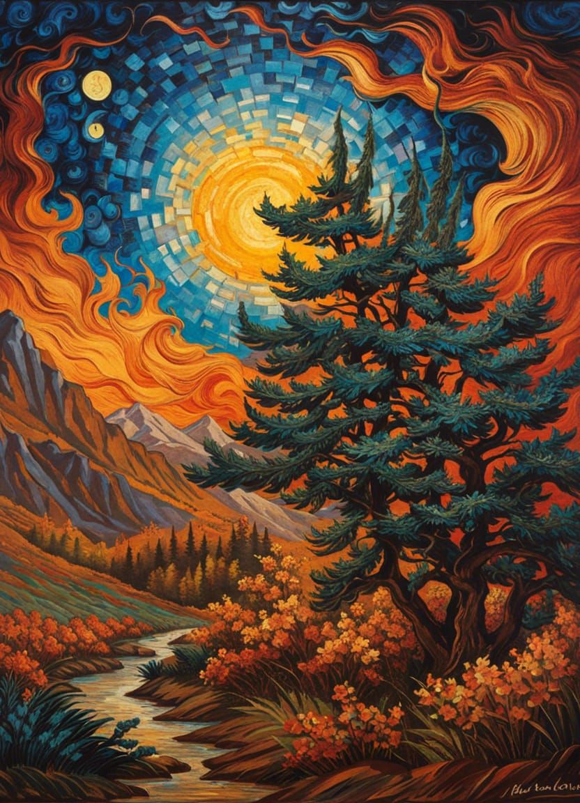 Fiery Autumn and Geometric Sun false