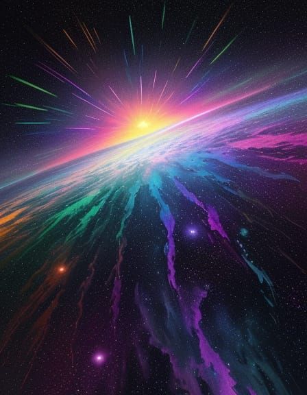 Ethereal Galaxy Gradient Art in Vibrant Colors