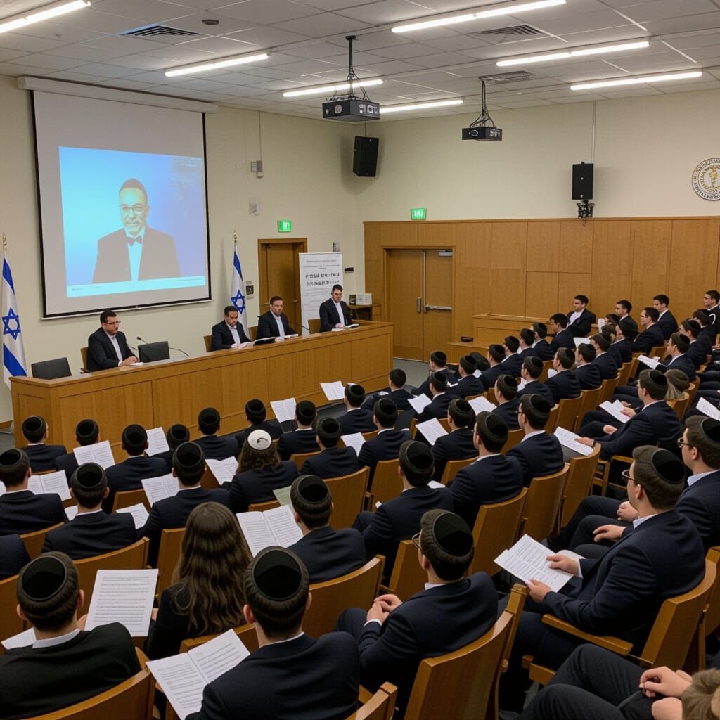 Orthodox Jewish Men United in Celebration
