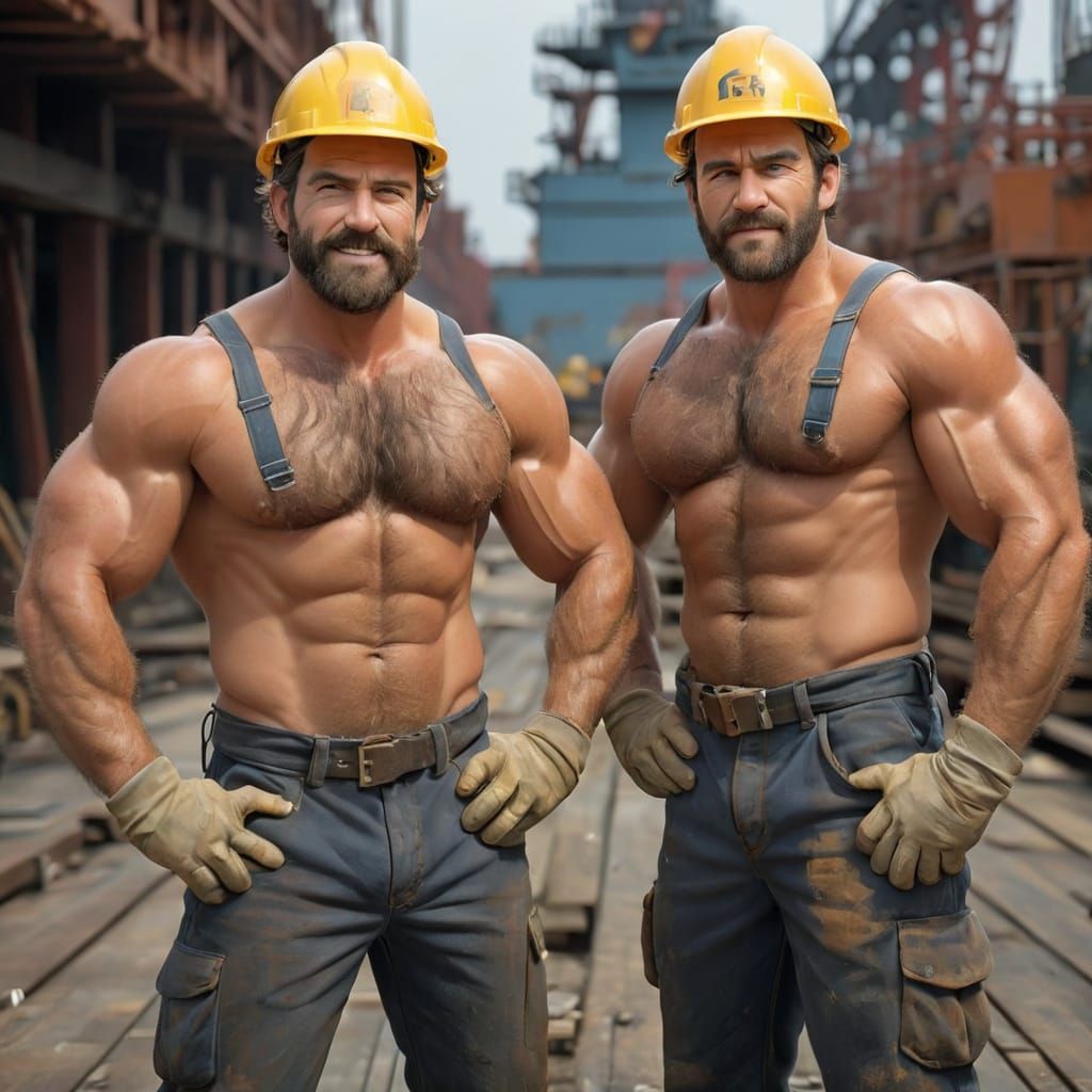 Construction Muscle Man