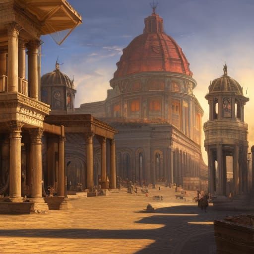 grand entrance to a roman market