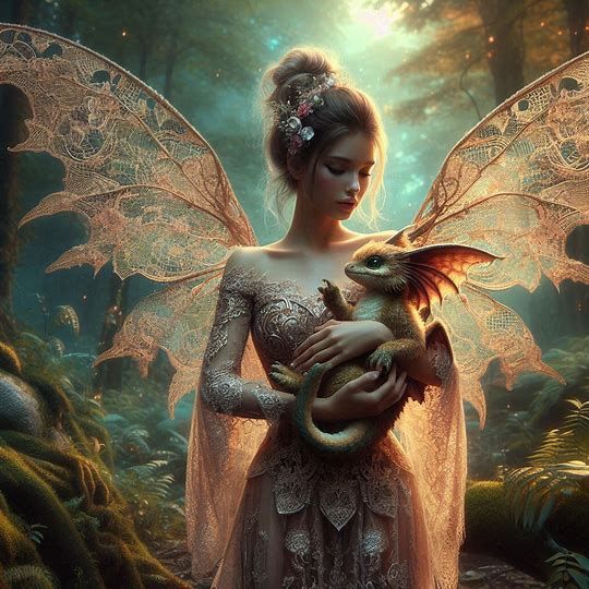 Fairy and pet Dragon 2