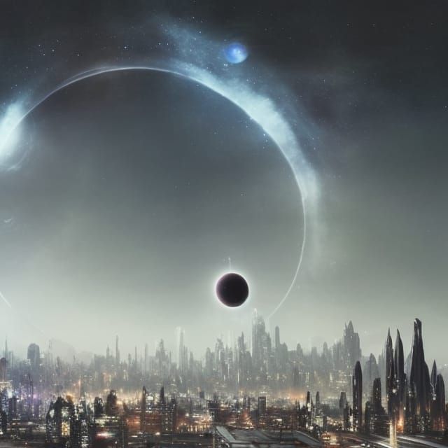 Black hole night sky  by @Box of Birds