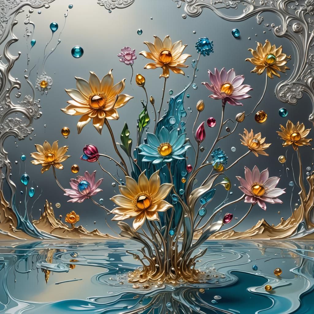 Crystal flowers