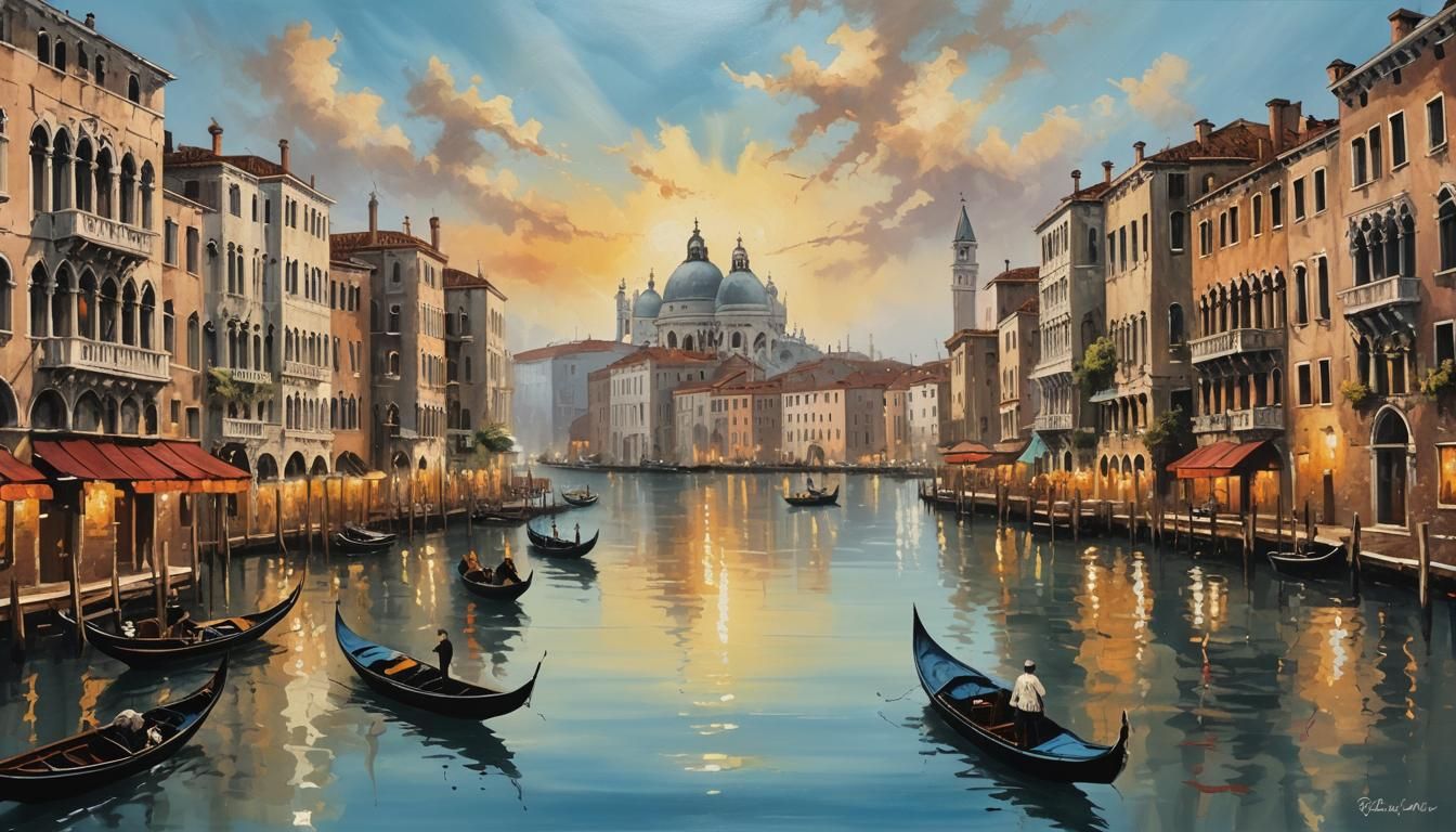 Painting of Venice in the style of Bob Ross  by @BTMO