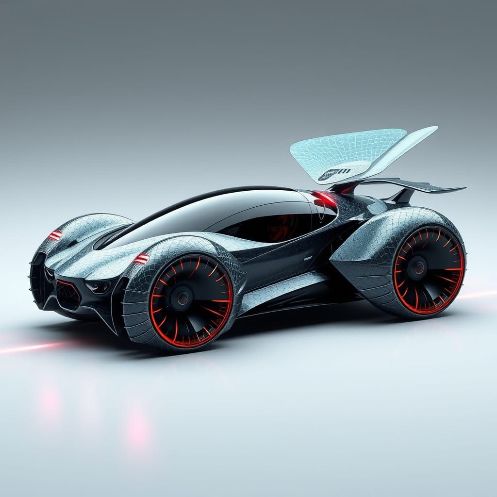 Futuristic Car-Drone Transforms into Sleek Glider with Biomi...