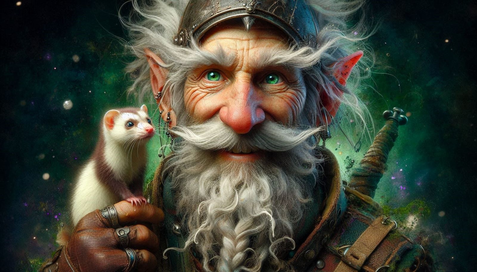 Fantasy character with weasel