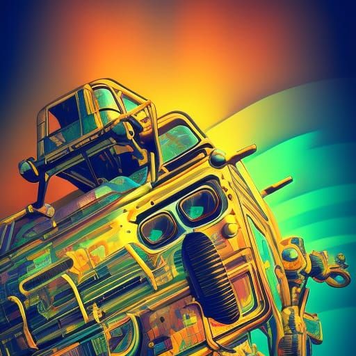 escape van hyperdetailed intricately detailed color graded f...