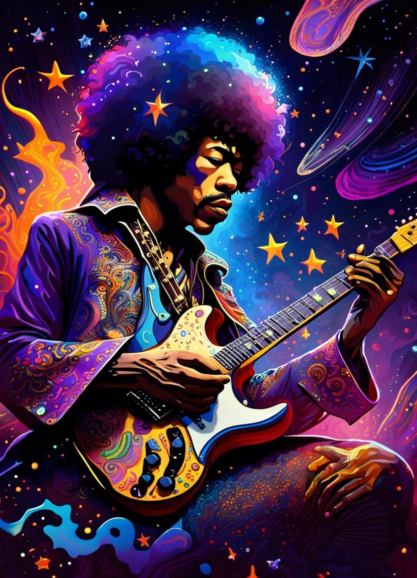 Jimi Hendrix  by @Ev150