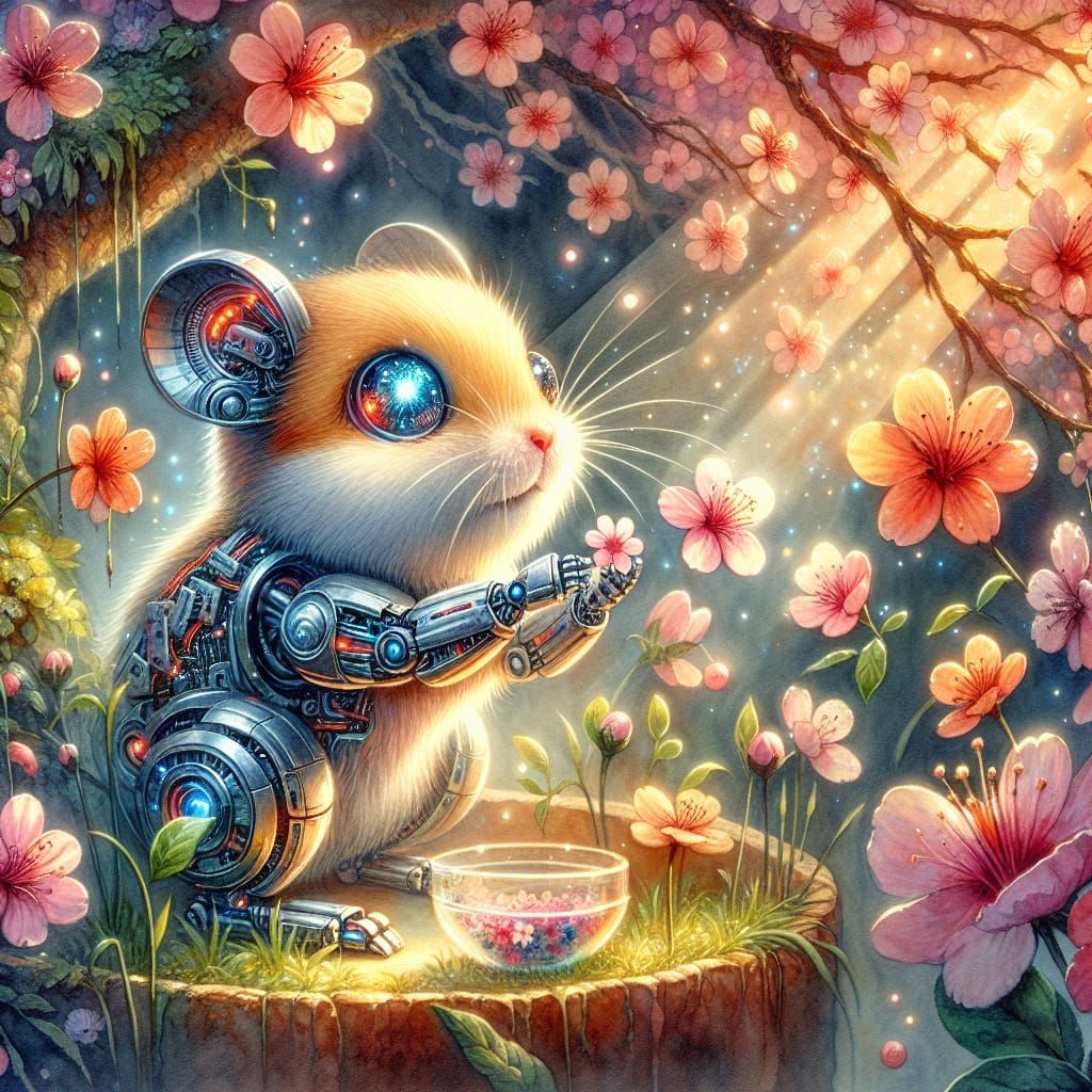 My Pet Hamster loves picking flowers for me...