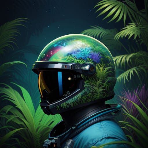 Astronaut Explores Alien Jungle in Hyperrealistic Concept Ar...