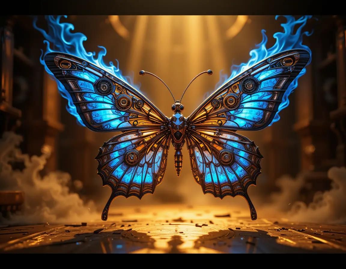 Blue Flame Butterfly