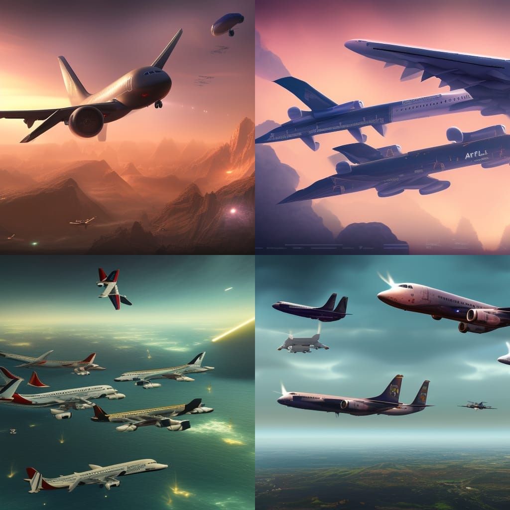 multiple airplanes   landing   the world   nations