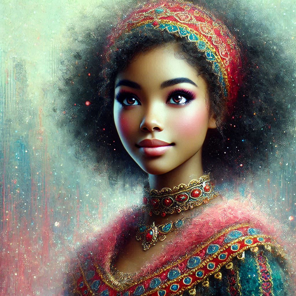 Beautiful in traditional royal attire