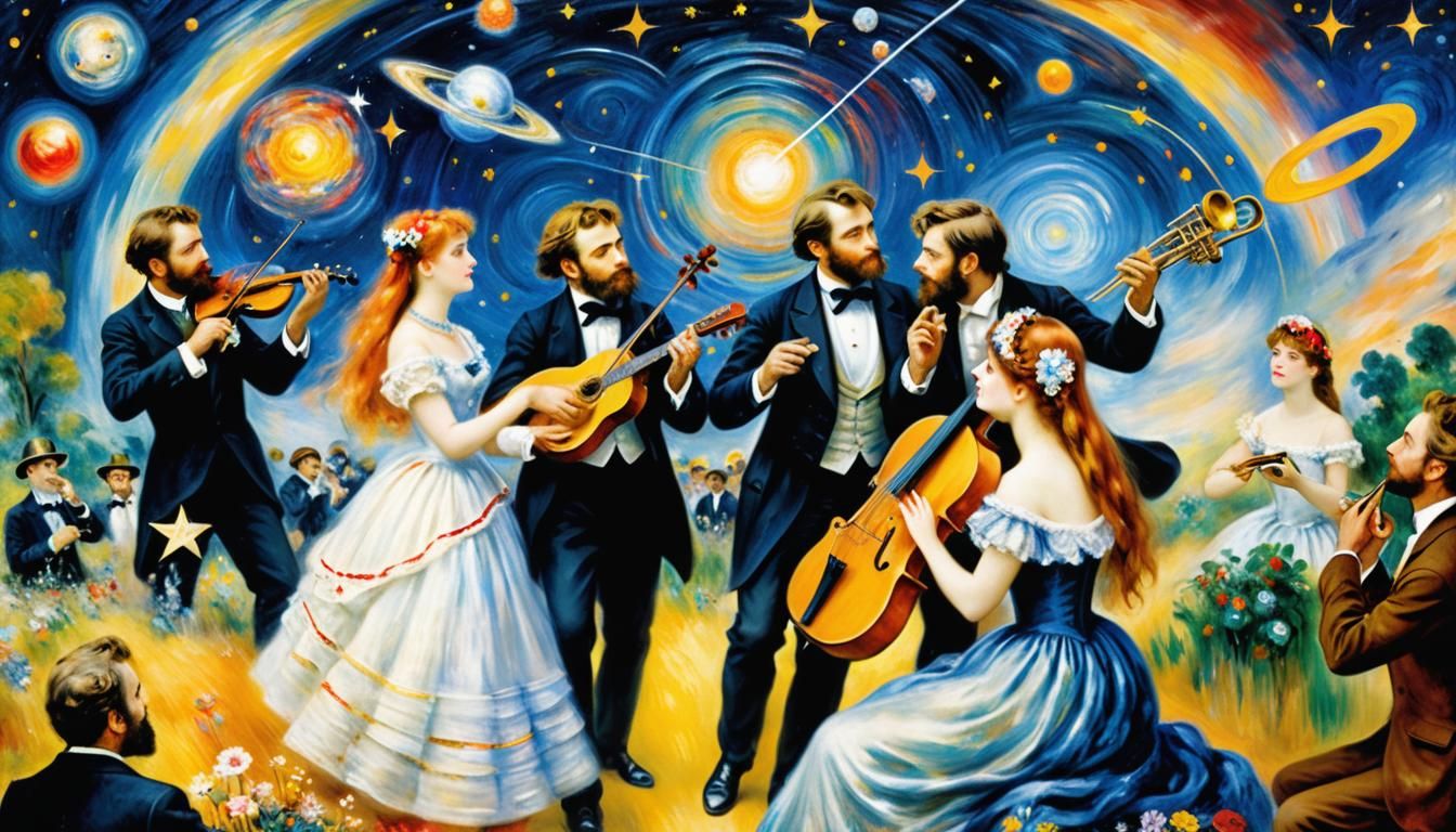 Spectrum Cosmic Serenade Sci-Fi artwork by Pierre-Auguste Re...