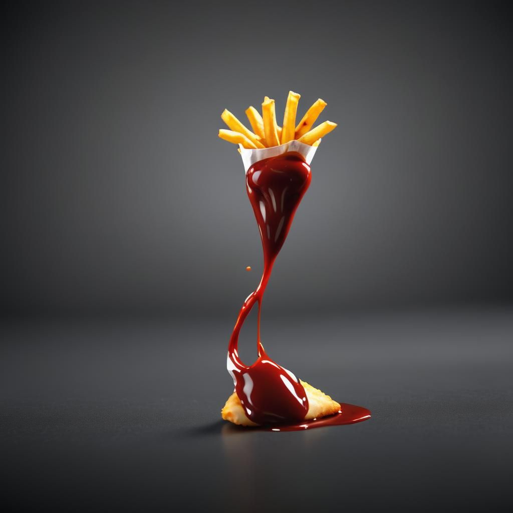 I was going for "french fries dipped in ketchup"...  by @Alles Roger 42