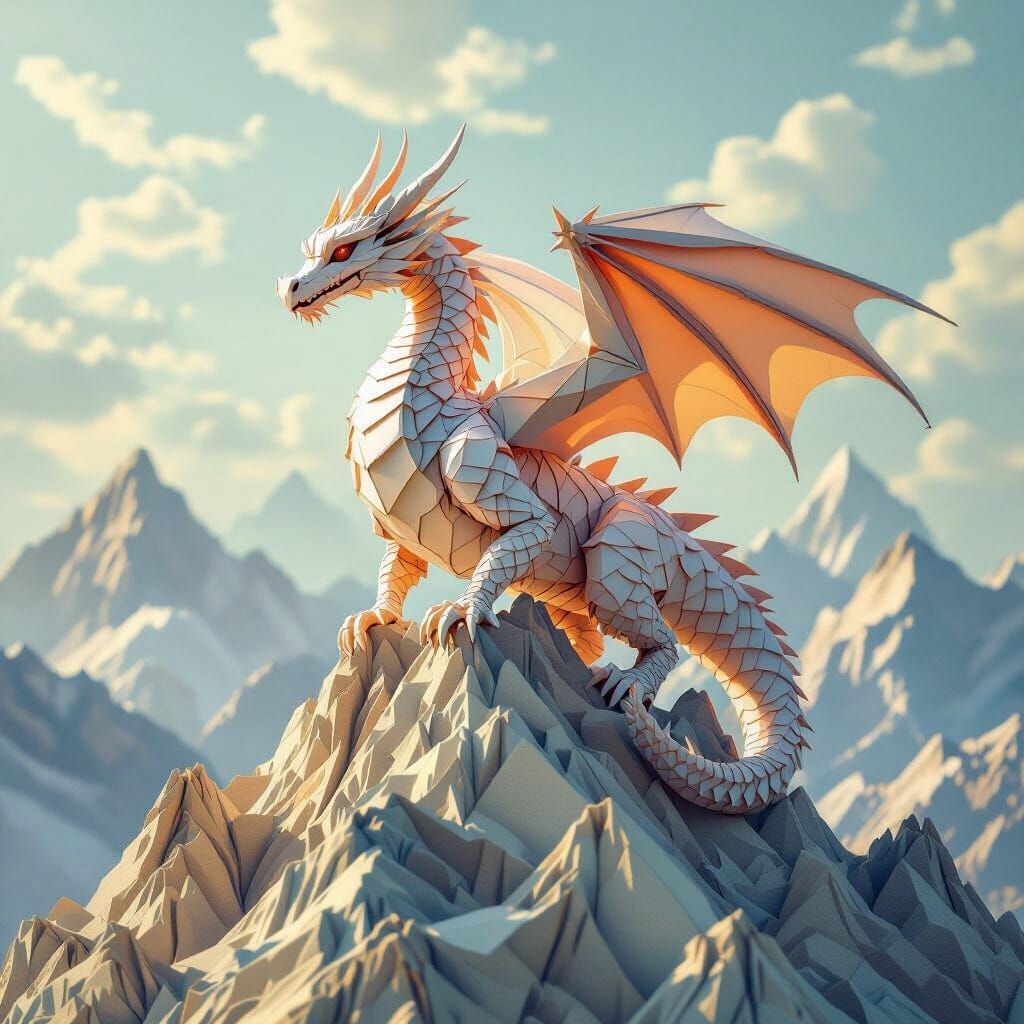 White paper dragon  by @Robin