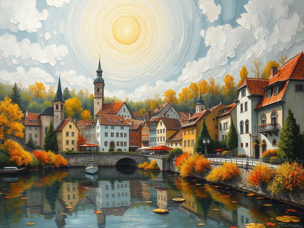 Whimsical Autumn Village in Český Krumlov
