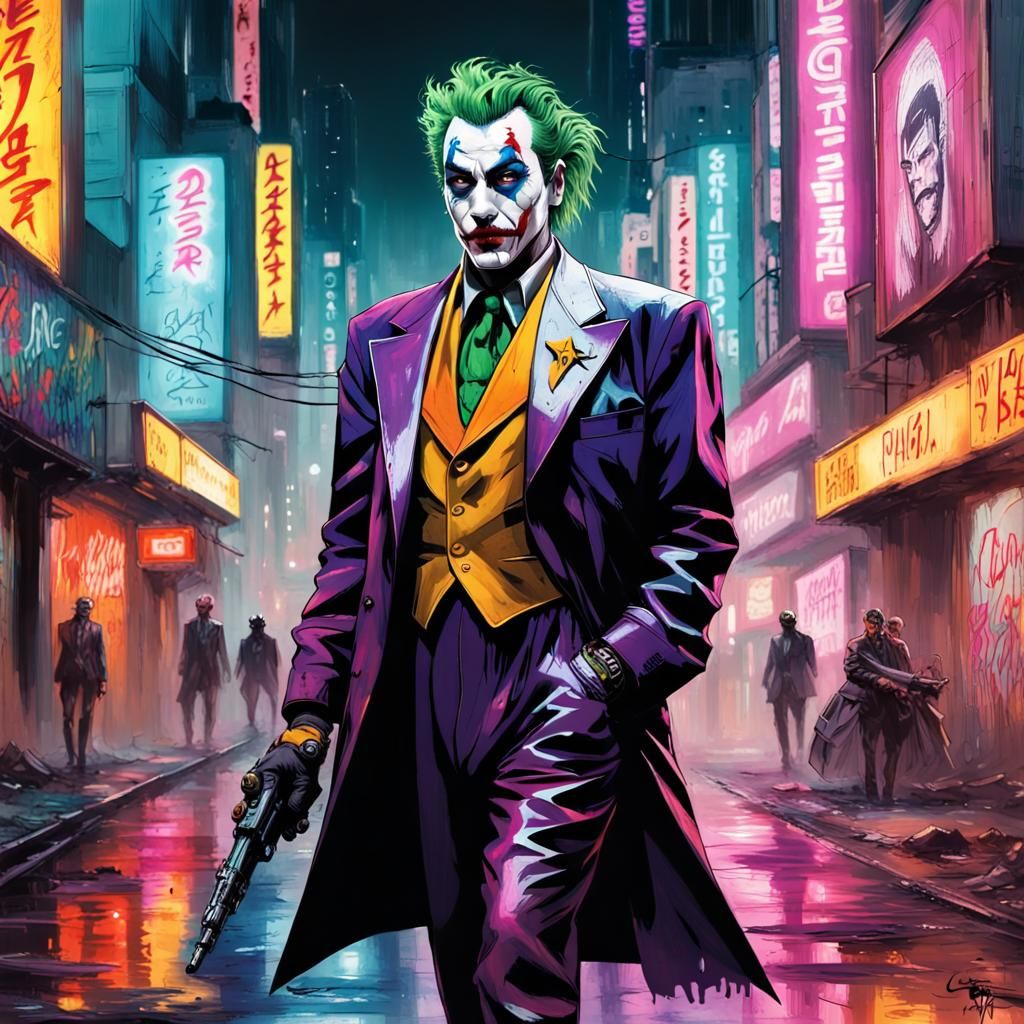Joker Cyberpunk Wallpaper 4K