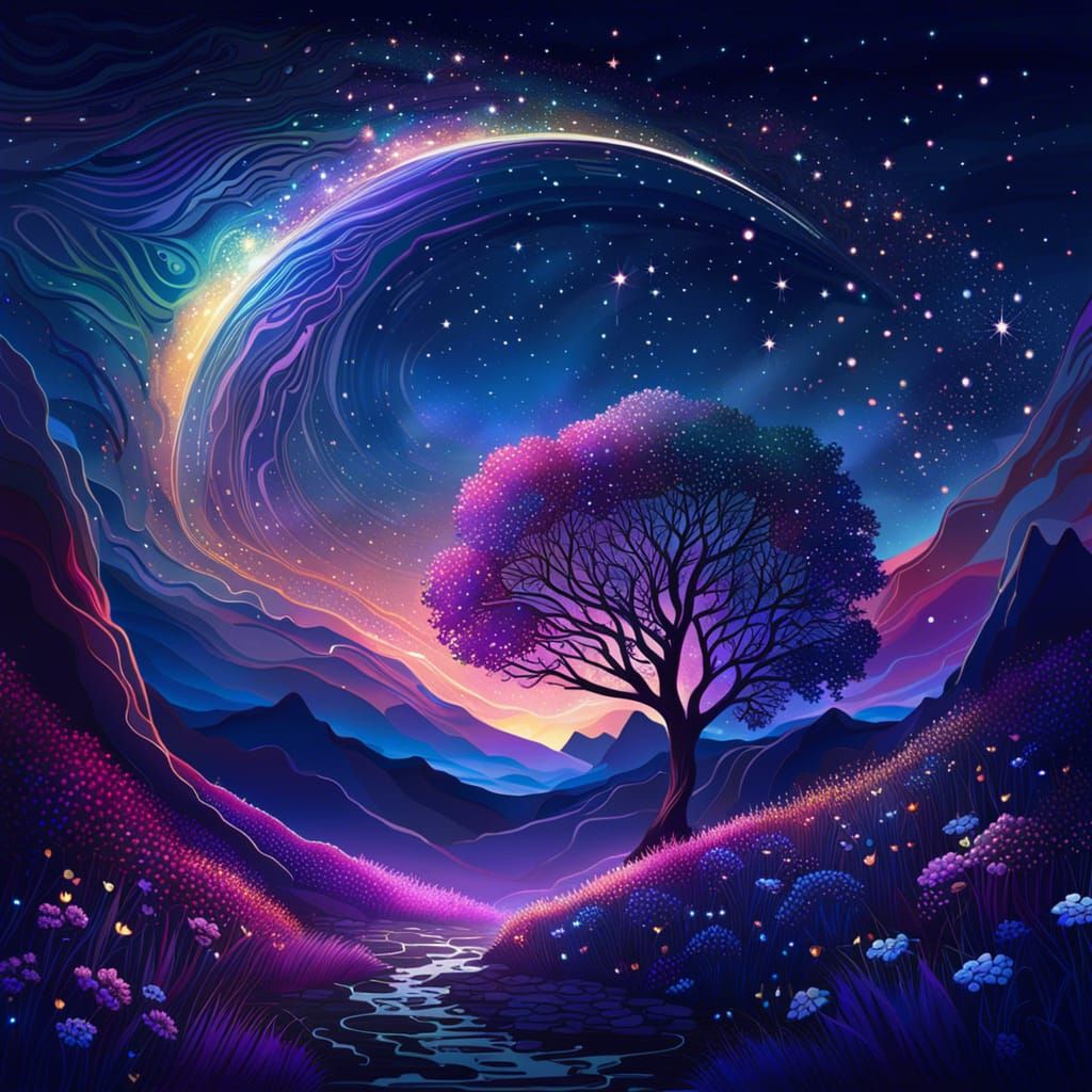Glittering landscape #1