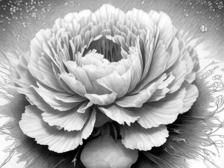 carnation intaglio illustration