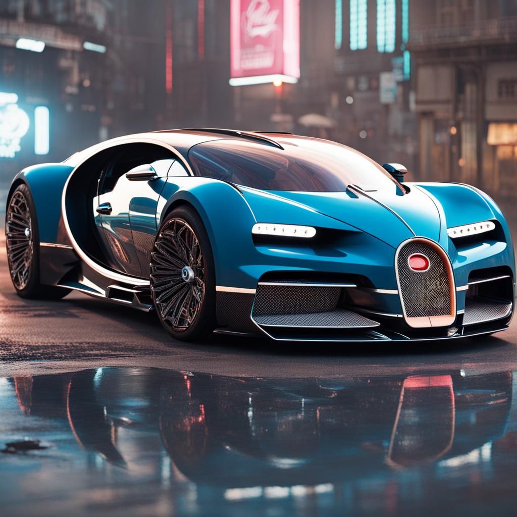 Bugatti Cyberpunk - AI Generated Artwork - NightCafe Creator