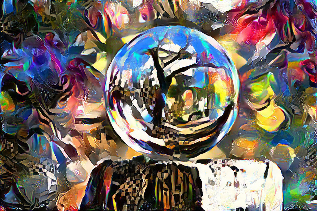 Turbulent Post-Impressionistic Technicolor Van Gogh Snow Globe