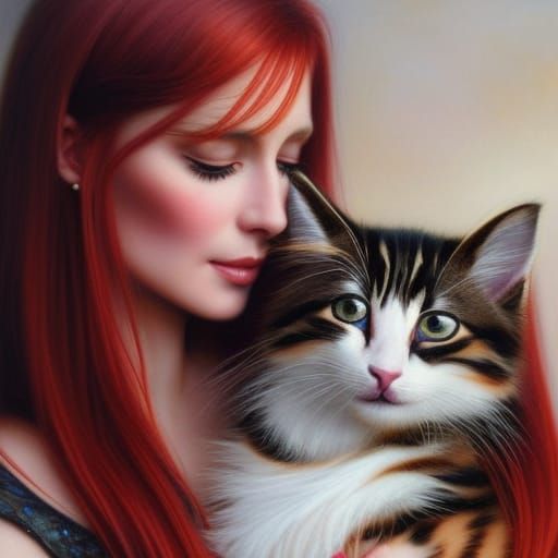 Tenderness, delicacy,  that is the love of our little felines  by @Yumi