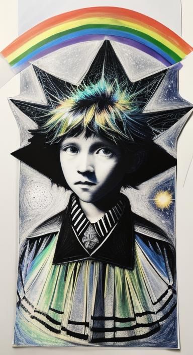 go fly  on starry night, Van Gogh,Kids Crayon drawings ,surr...