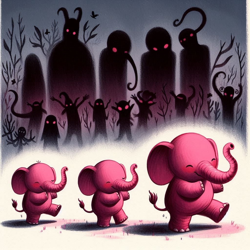Pink elephants on parade