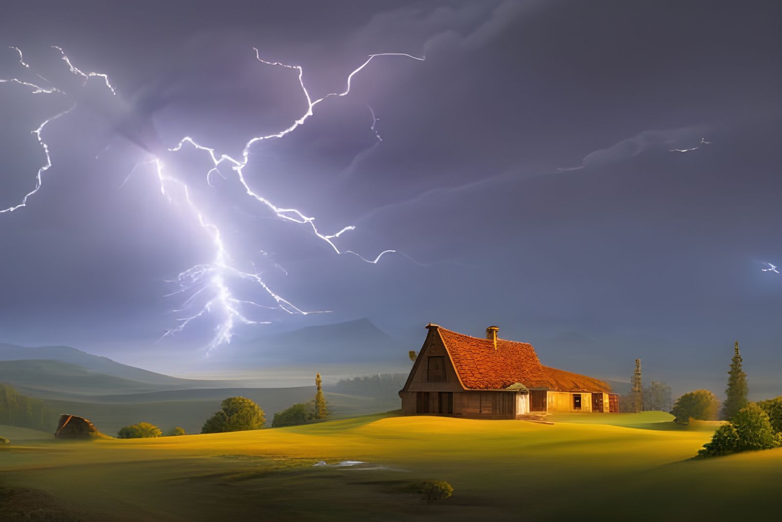 Lightning Shower ⚡⚡ AI Generated Artwork NightCafe Creator