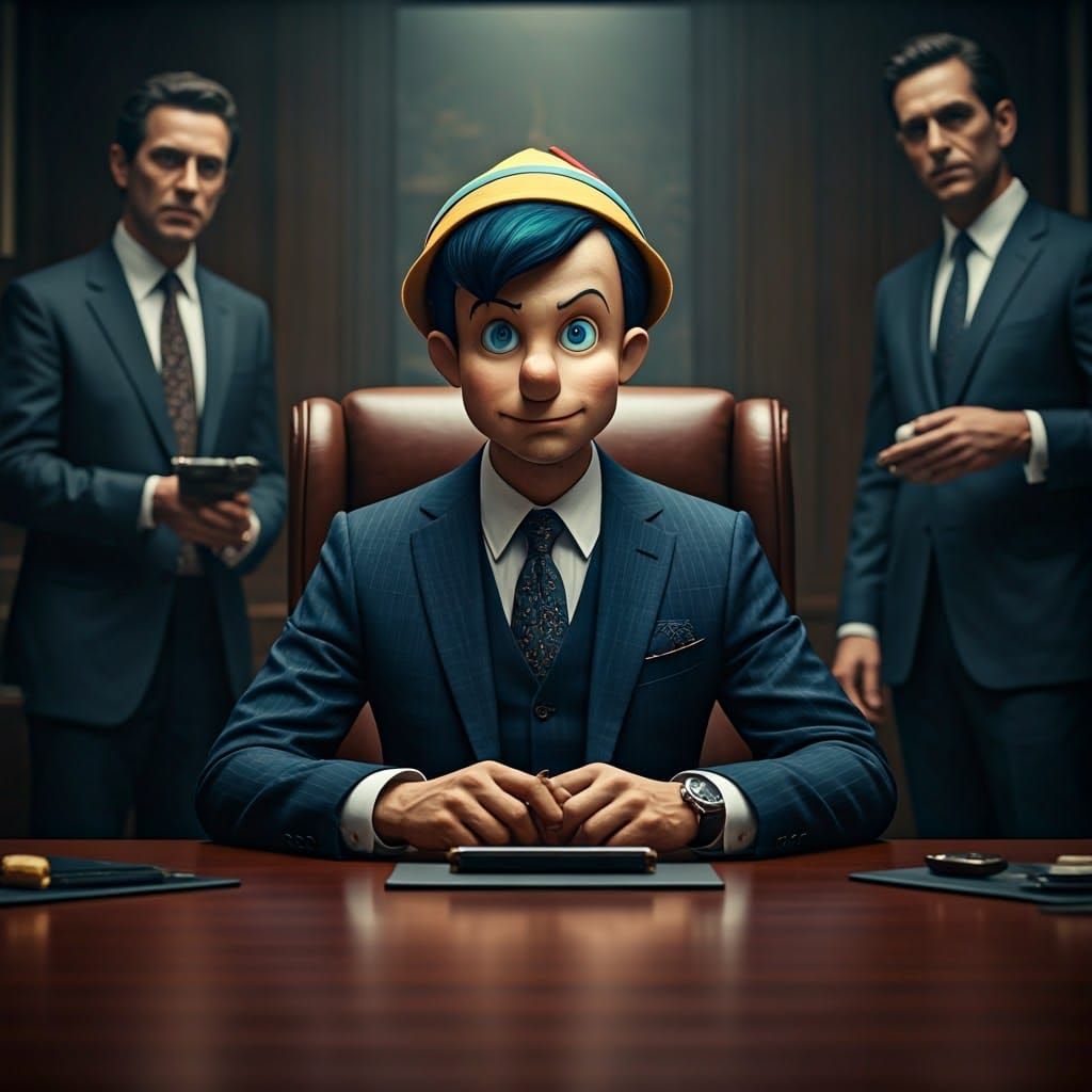 Pinocchio made a career  by @Galina Bolshakova